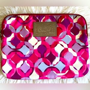 COACH “Poppy” Multicolour Satin Print Laptop Sleeve